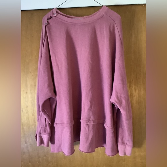 Free People Hi Low Shirt with snaps down one sleeve - Picture 1 of 5